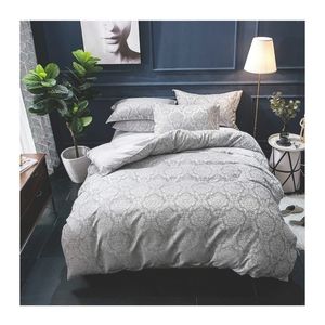 Silver Gray Jacquard Duvet Cover Queen